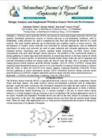 Design Analyze and Implement Wireless Sensor Network Performance